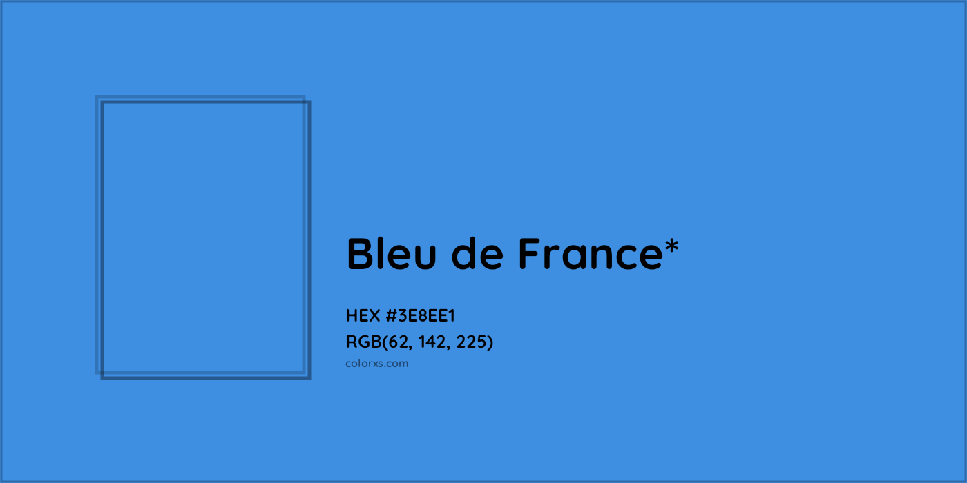 HEX #3E8EE1 Color Name, Color Code, Palettes, Similar Paints, Images