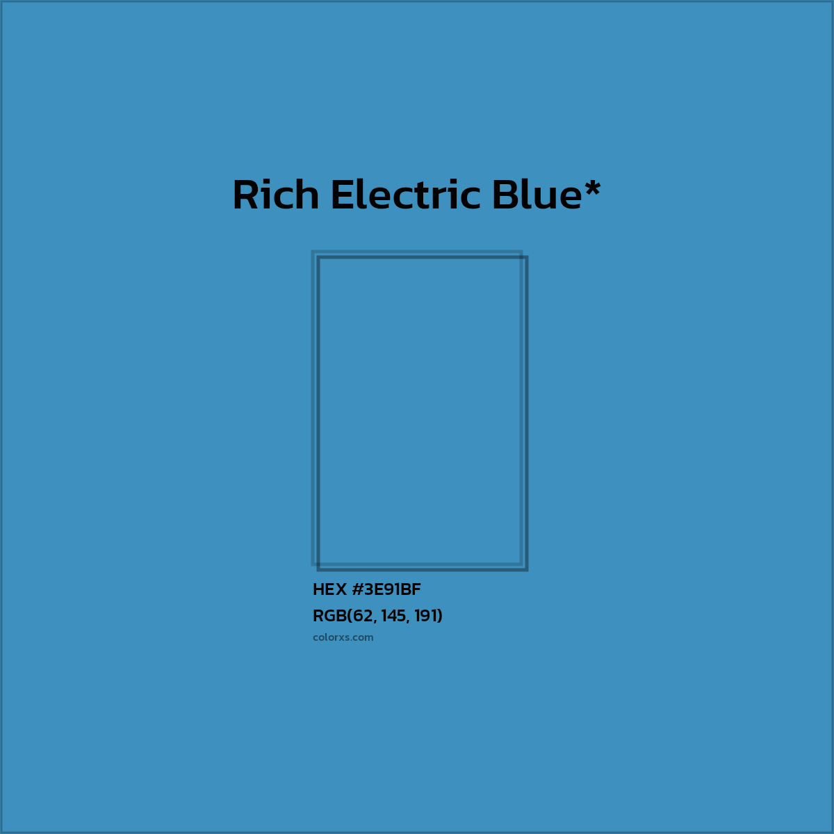 HEX #3E91BF Color Name, Color Code, Palettes, Similar Paints, Images