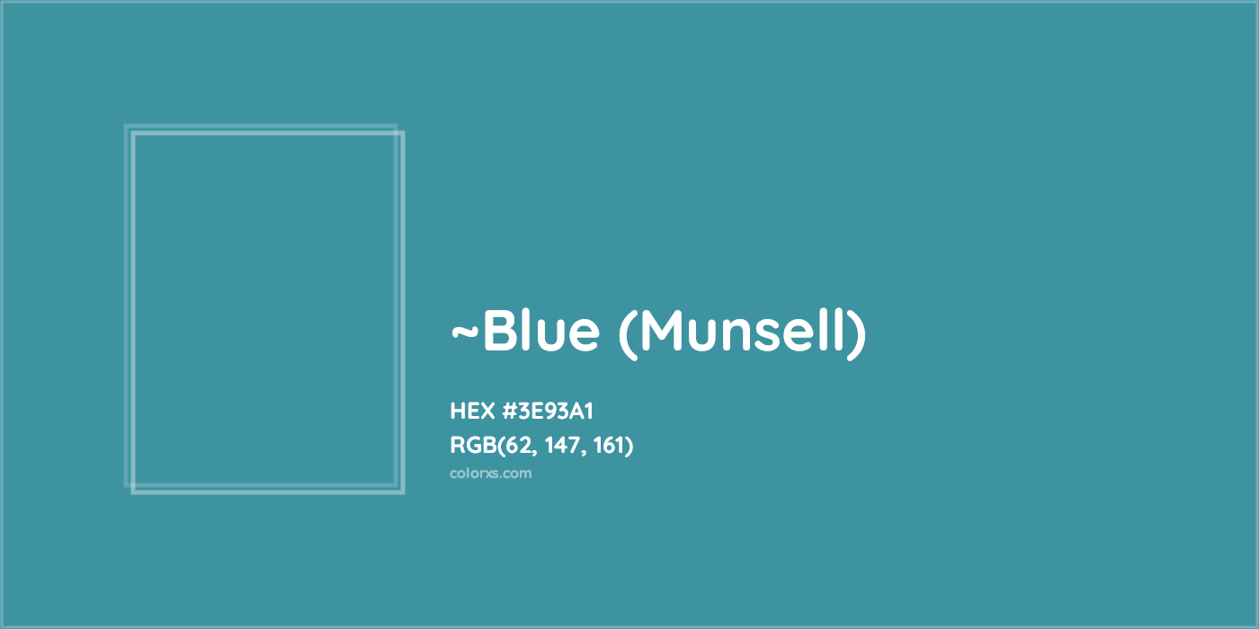 HEX #3E93A1 Color Name, Color Code, Palettes, Similar Paints, Images