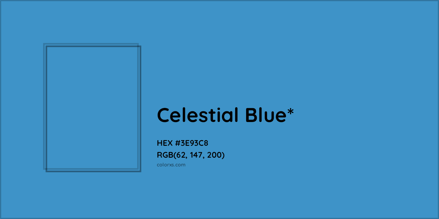 HEX #3E93C8 Color Name, Color Code, Palettes, Similar Paints, Images