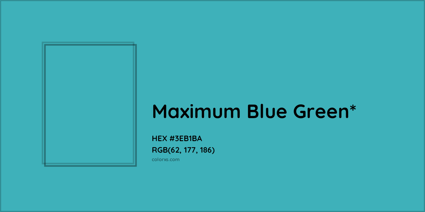 HEX #3EB1BA Color Name, Color Code, Palettes, Similar Paints, Images