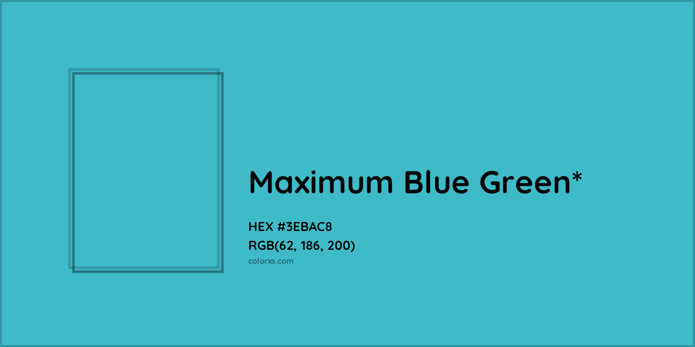 HEX #3EBAC8 Color Name, Color Code, Palettes, Similar Paints, Images