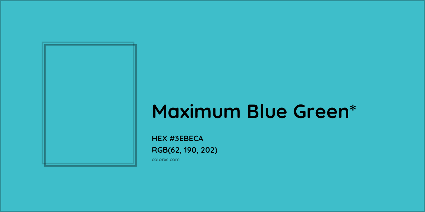 HEX #3EBECA Color Name, Color Code, Palettes, Similar Paints, Images