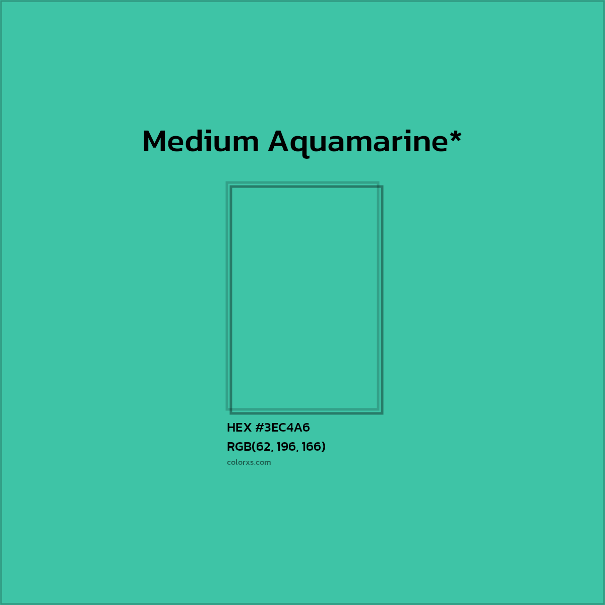 HEX #3EC4A6 Color Name, Color Code, Palettes, Similar Paints, Images