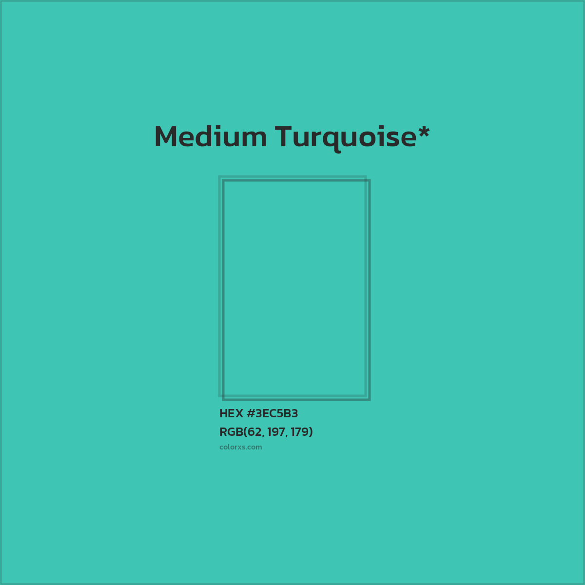 HEX #3EC5B3 Color Name, Color Code, Palettes, Similar Paints, Images