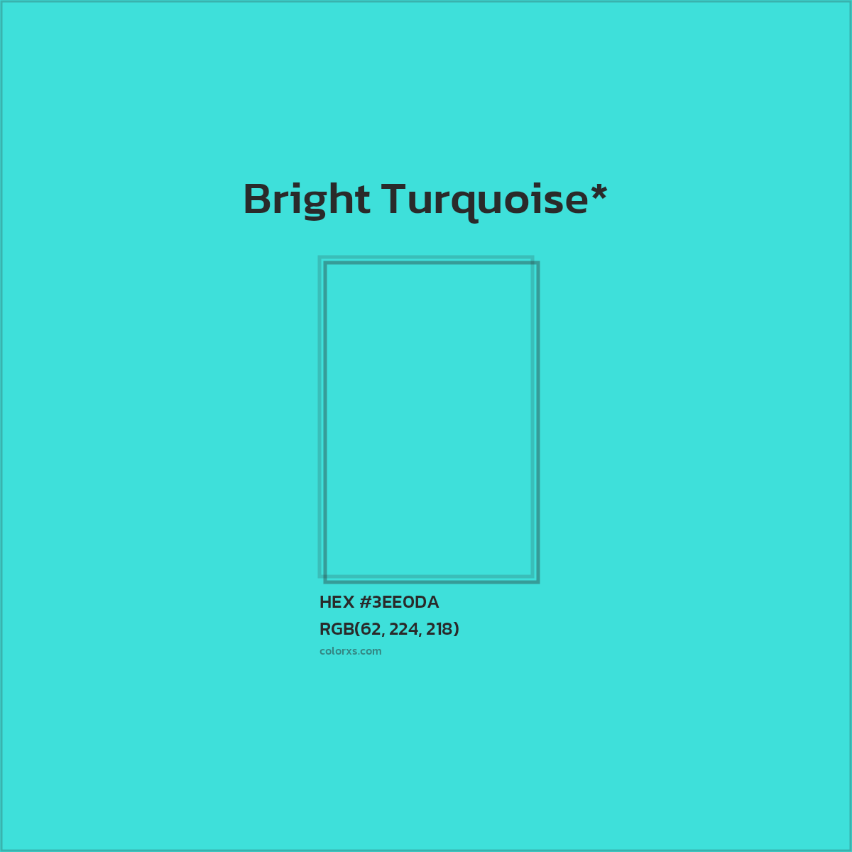 HEX #3EE0DA Color Name, Color Code, Palettes, Similar Paints, Images