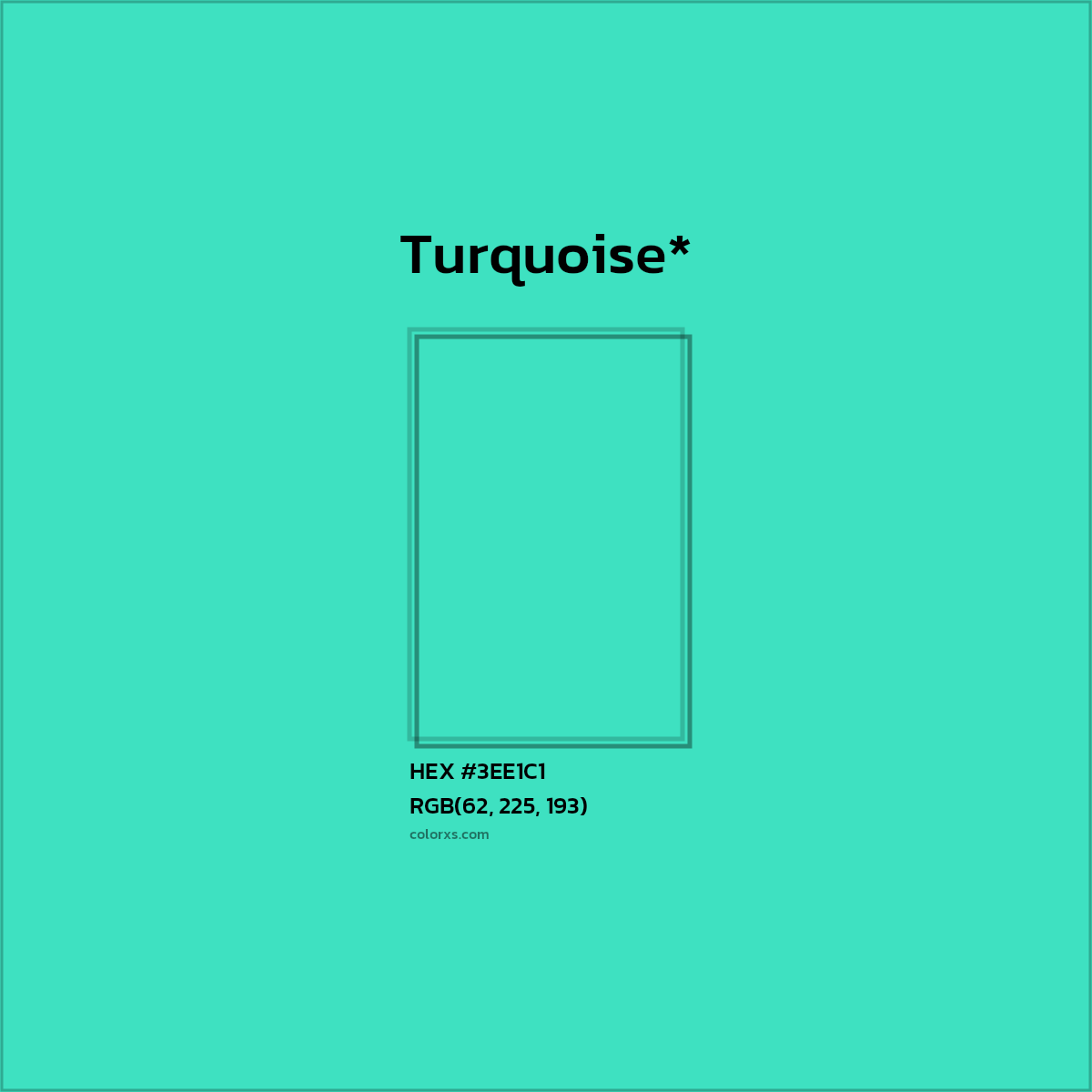 HEX #3EE1C1 Color Name, Color Code, Palettes, Similar Paints, Images