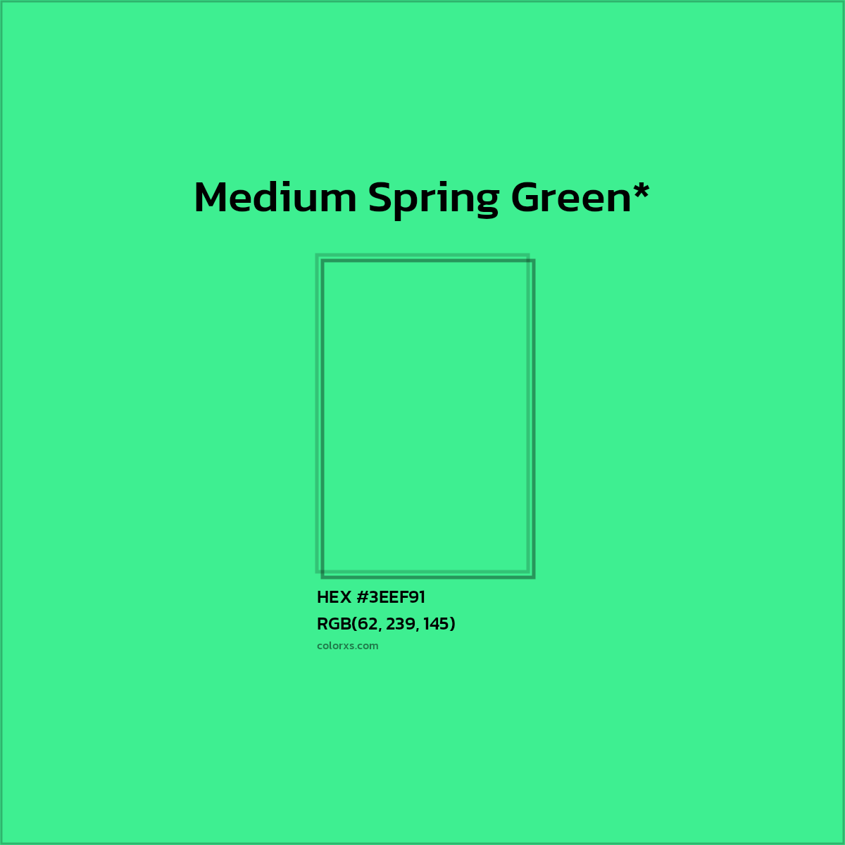 HEX #3EEF91 Color Name, Color Code, Palettes, Similar Paints, Images
