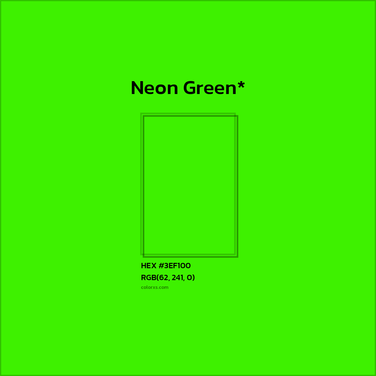 HEX #3EF100 Color Name, Color Code, Palettes, Similar Paints, Images