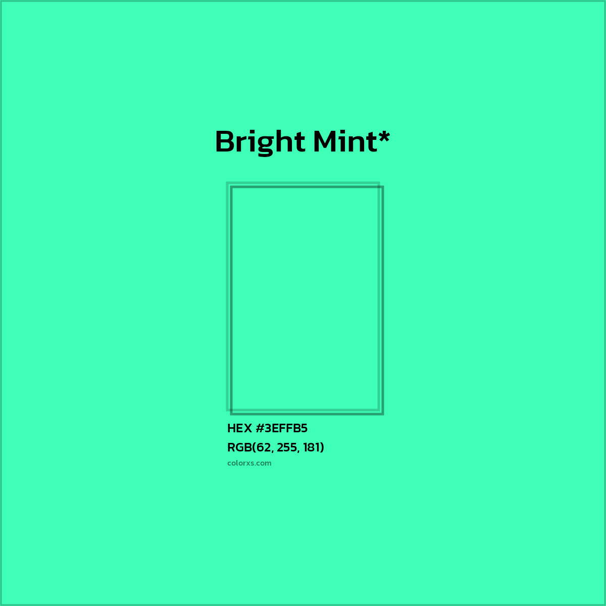 HEX #3EFFB5 Color Name, Color Code, Palettes, Similar Paints, Images