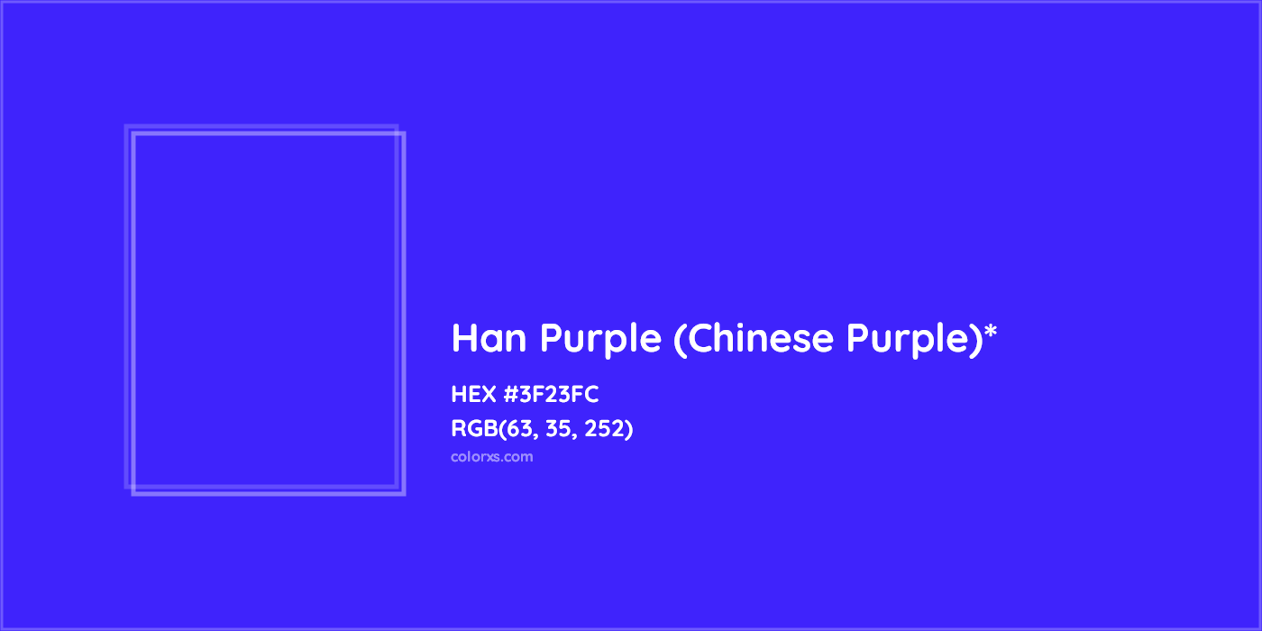 HEX #3F23FC Color Name, Color Code, Palettes, Similar Paints, Images