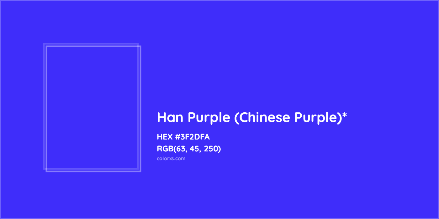 HEX #3F2DFA Color Name, Color Code, Palettes, Similar Paints, Images