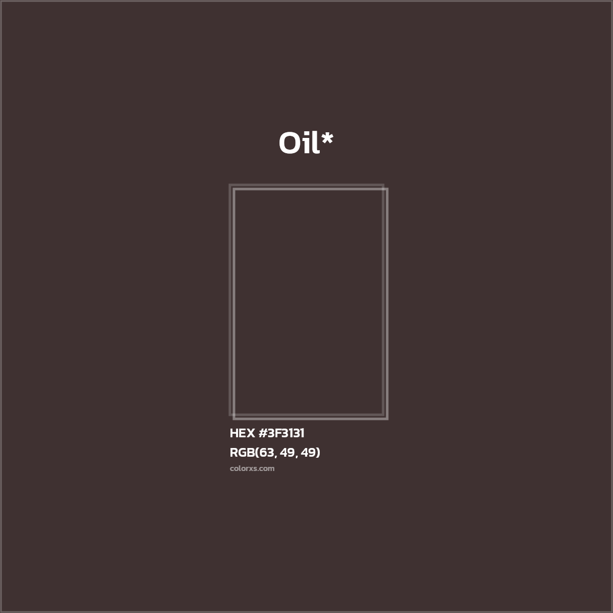 HEX #3F3131 Color Name, Color Code, Palettes, Similar Paints, Images