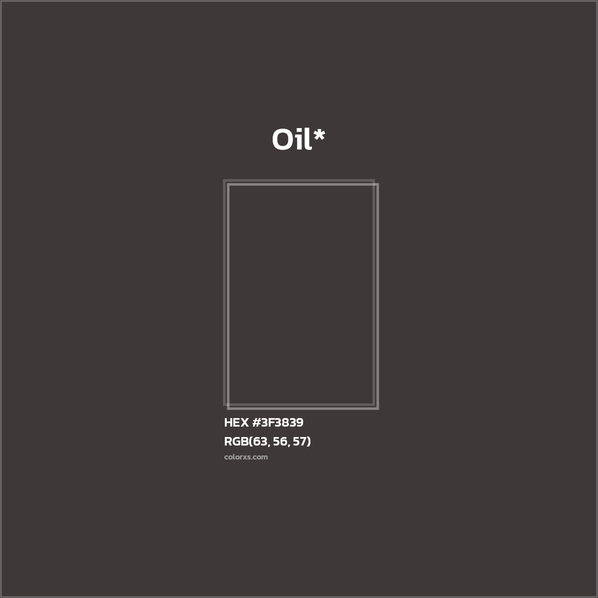 HEX #3F3839 Color Name, Color Code, Palettes, Similar Paints, Images