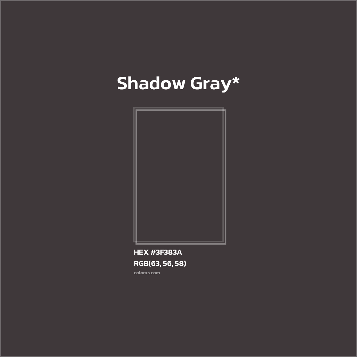 HEX #3F383A Color Name, Color Code, Palettes, Similar Paints, Images