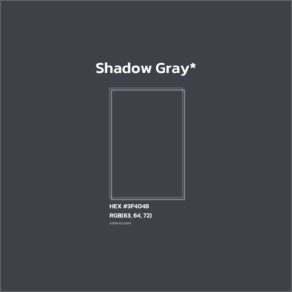 HEX #3F4048 Color Name, Color Code, Palettes, Similar Paints, Images