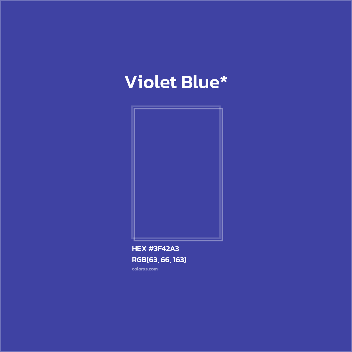 HEX #3F42A3 Color Name, Color Code, Palettes, Similar Paints, Images