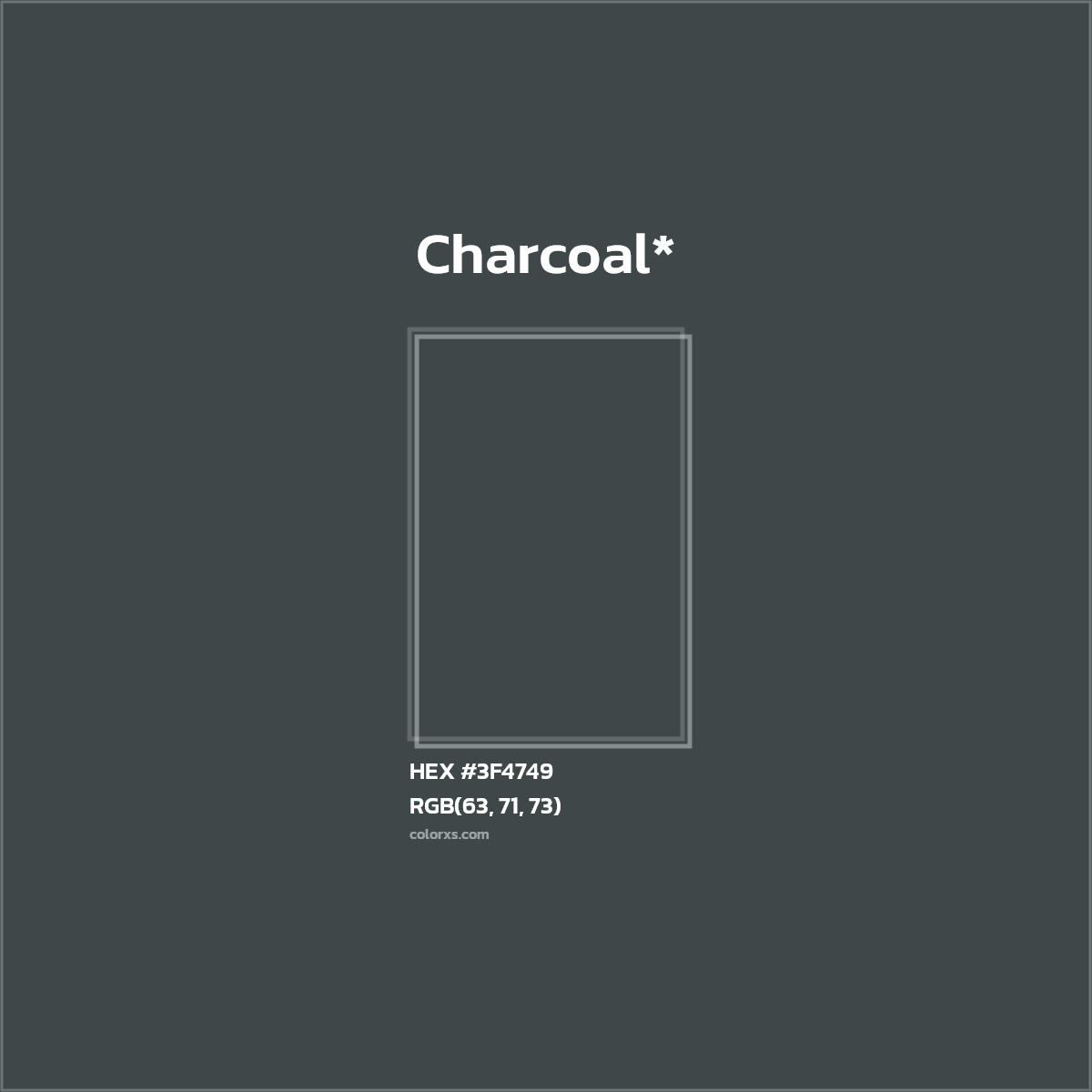 HEX #3F4749 Color Name, Color Code, Palettes, Similar Paints, Images