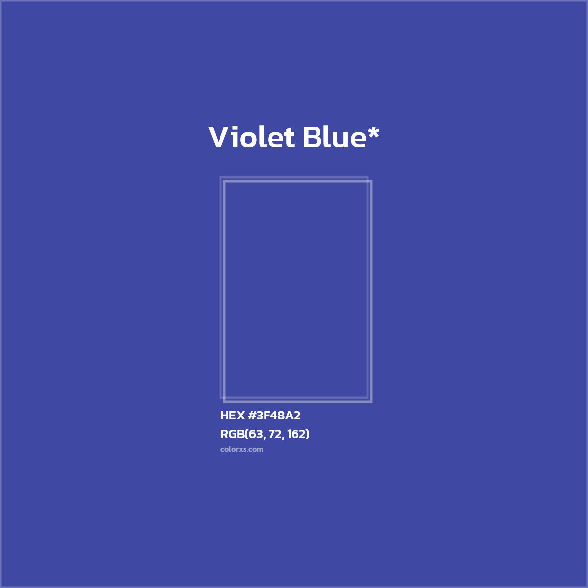 HEX #3F48A2 Color Name, Color Code, Palettes, Similar Paints, Images