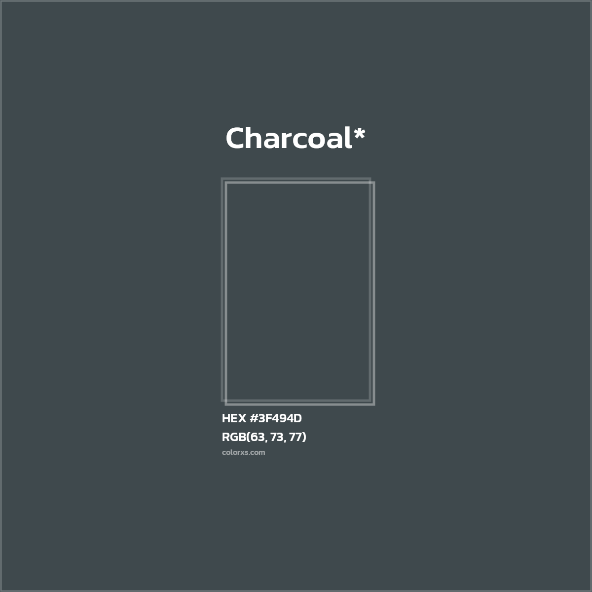 HEX #3F494D Color Name, Color Code, Palettes, Similar Paints, Images