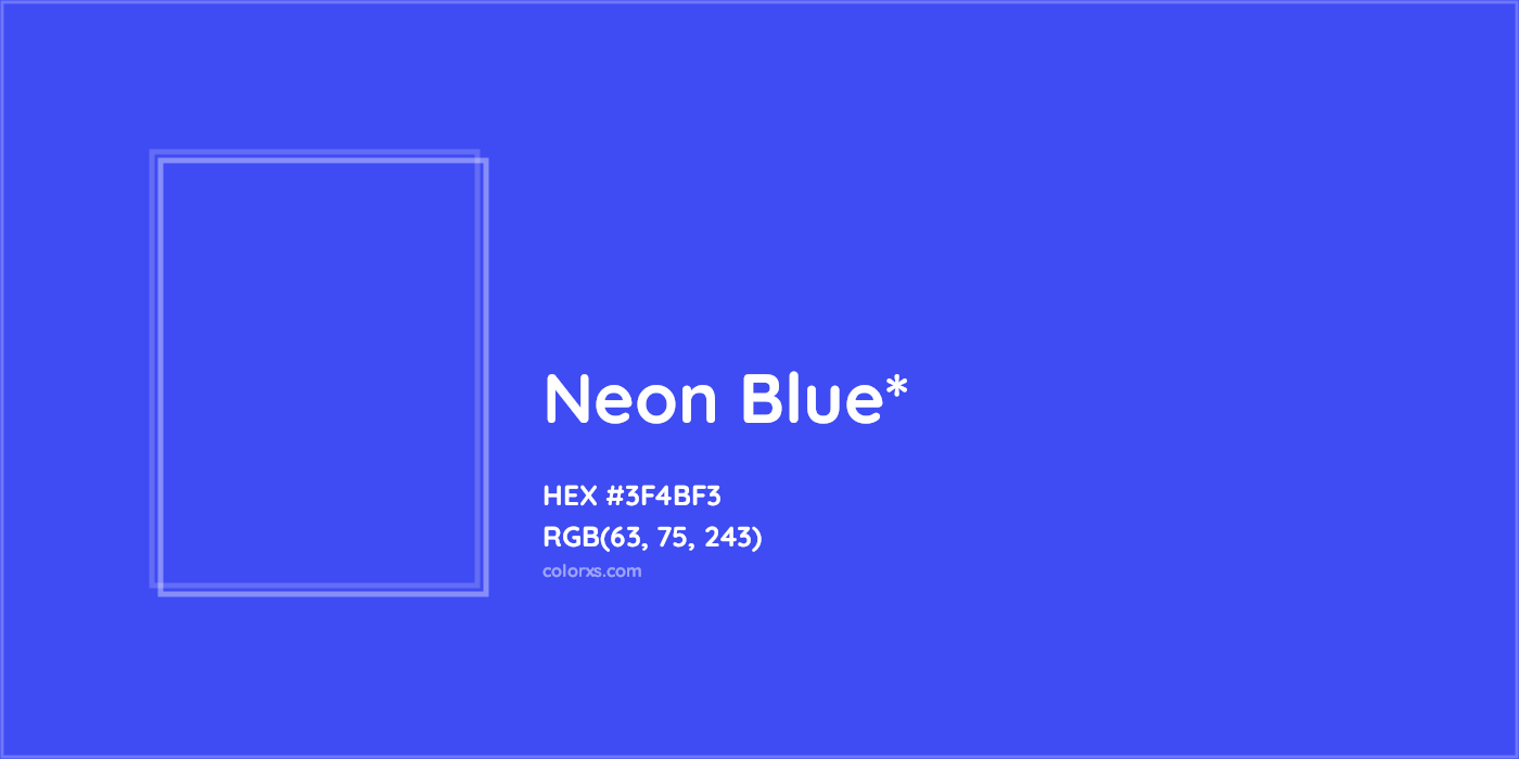 HEX #3F4BF3 Color Name, Color Code, Palettes, Similar Paints, Images