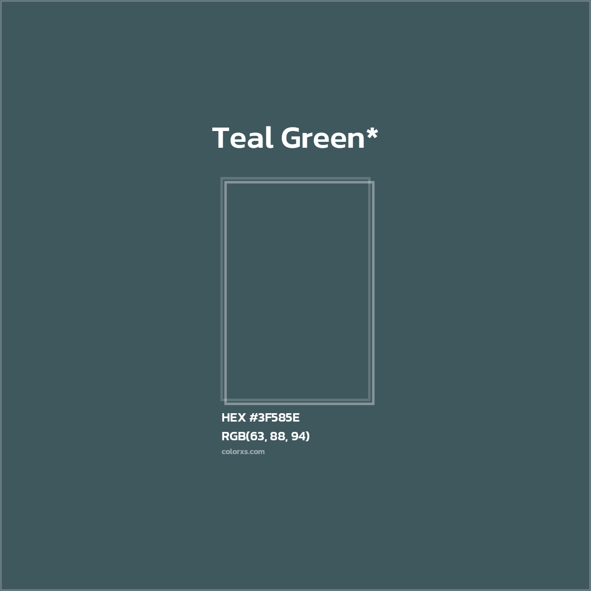 HEX #3F585E Color Name, Color Code, Palettes, Similar Paints, Images