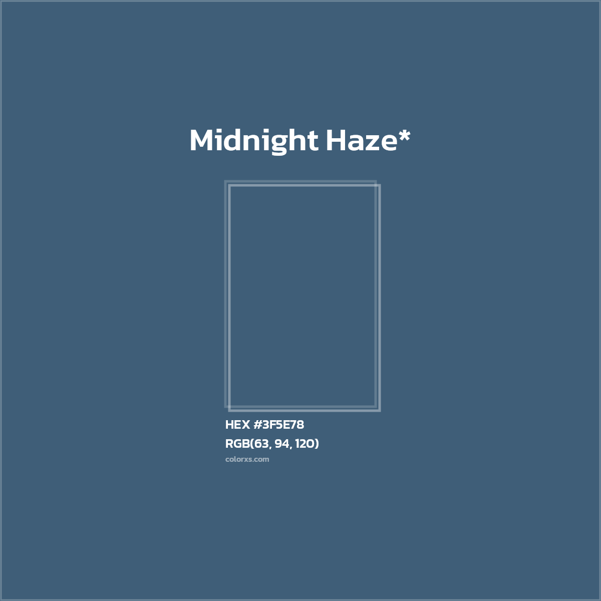 HEX #3F5E78 Color Name, Color Code, Palettes, Similar Paints, Images