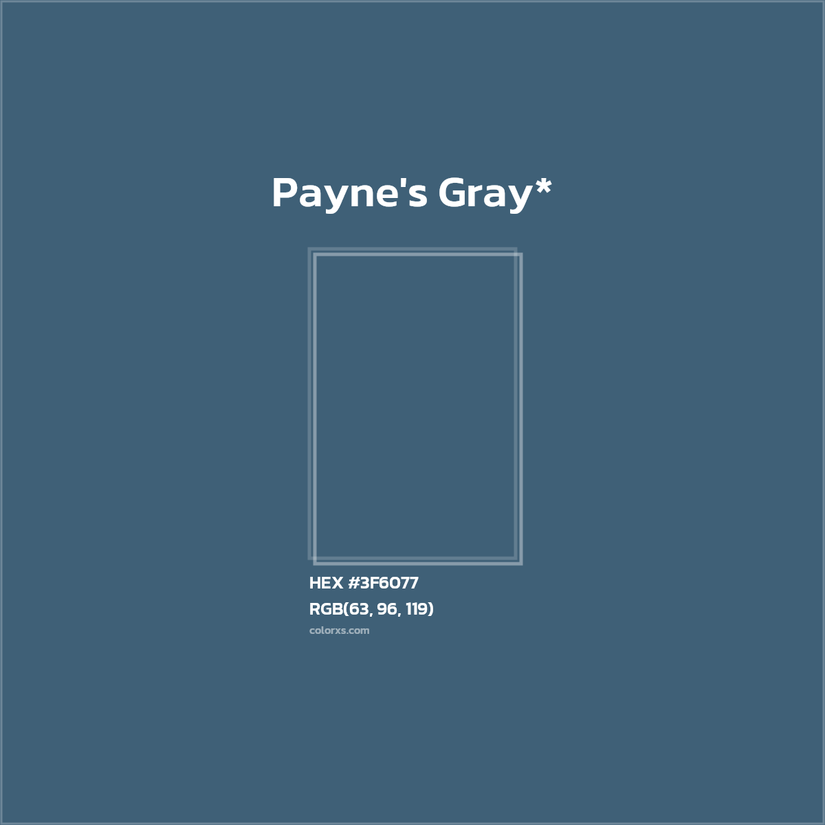HEX #3F6077 Color Name, Color Code, Palettes, Similar Paints, Images