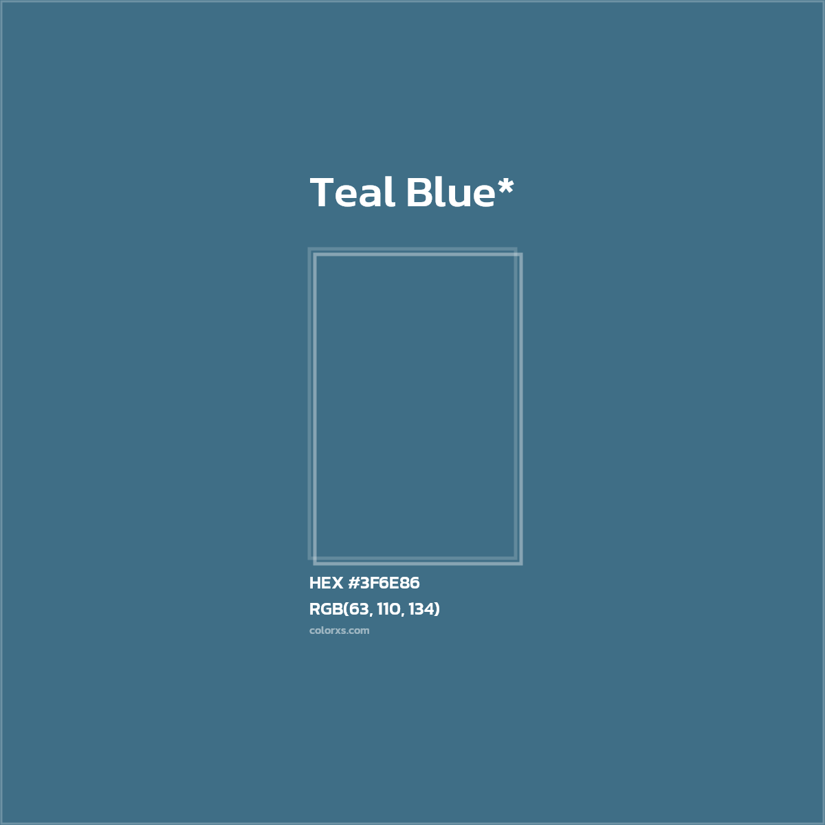 HEX #3F6E86 Color Name, Color Code, Palettes, Similar Paints, Images