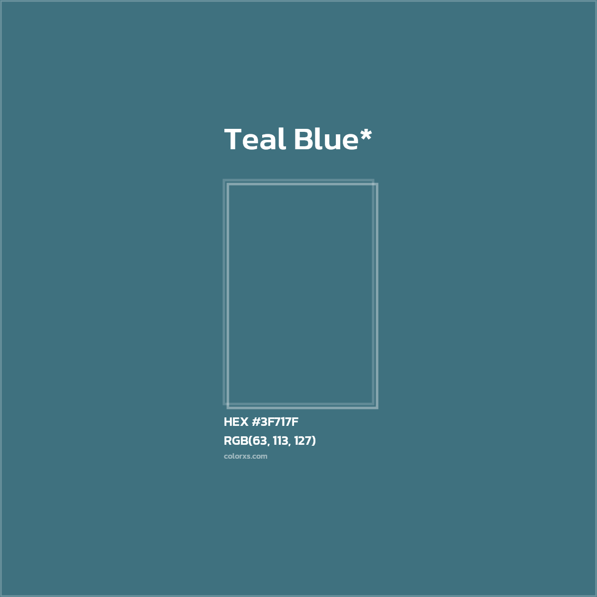 HEX #3F717F Color Name, Color Code, Palettes, Similar Paints, Images