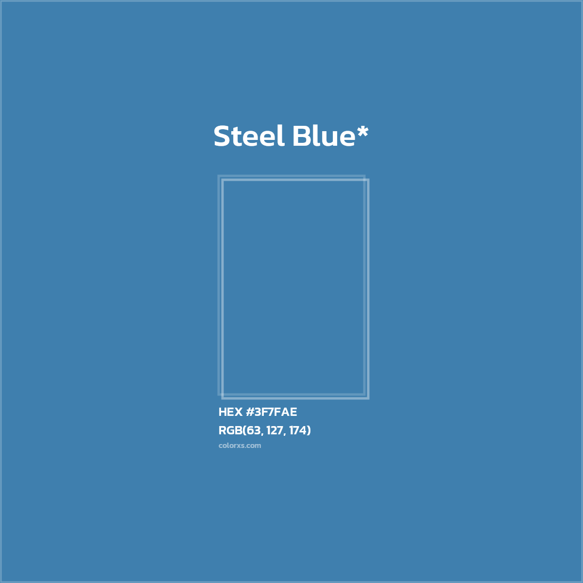HEX #3F7FAE Color Name, Color Code, Palettes, Similar Paints, Images