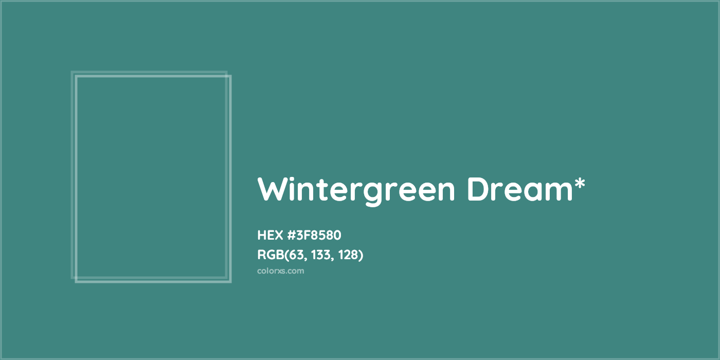 HEX #3F8580 Color Name, Color Code, Palettes, Similar Paints, Images