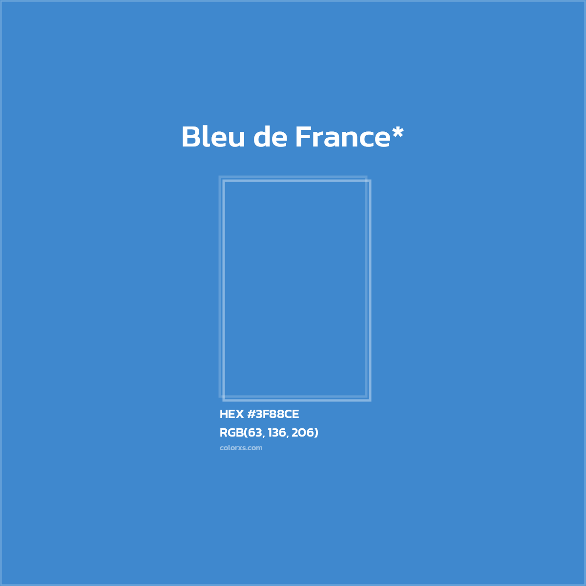 HEX #3F88CE Color Name, Color Code, Palettes, Similar Paints, Images