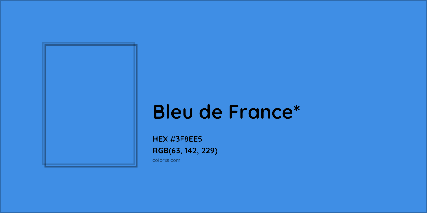 HEX #3F8EE5 Color Name, Color Code, Palettes, Similar Paints, Images