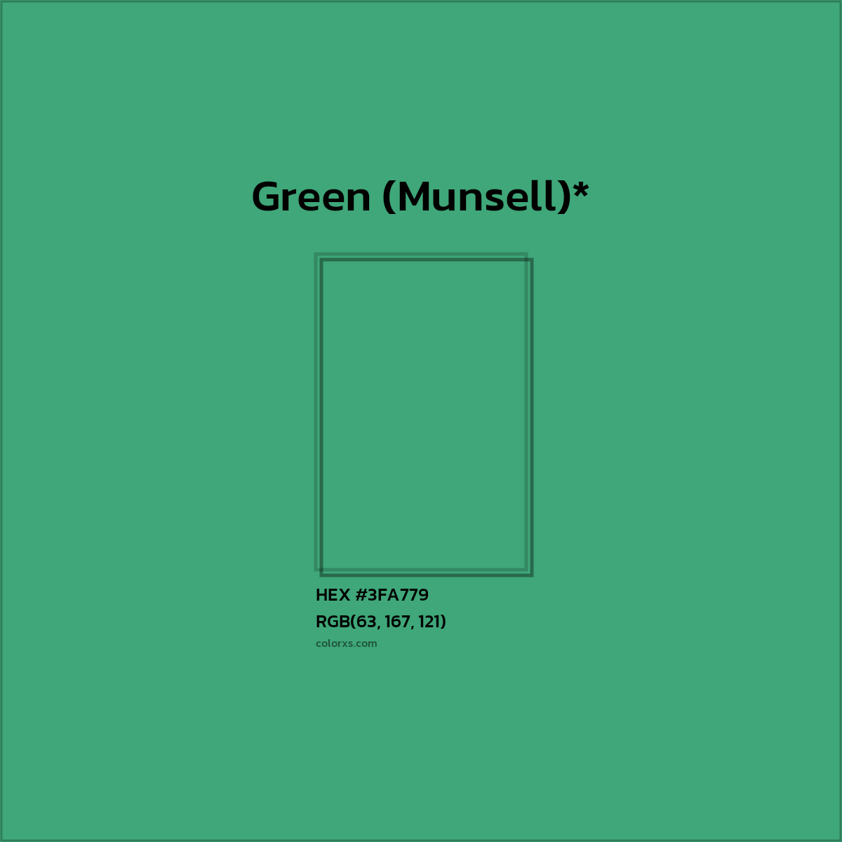 HEX #3FA779 Color Name, Color Code, Palettes, Similar Paints, Images