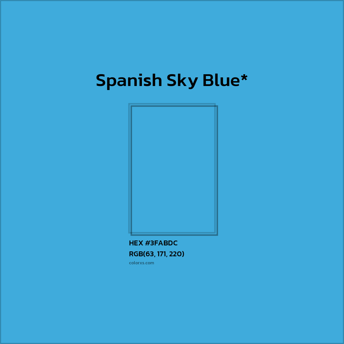 HEX #3FABDC Color Name, Color Code, Palettes, Similar Paints, Images