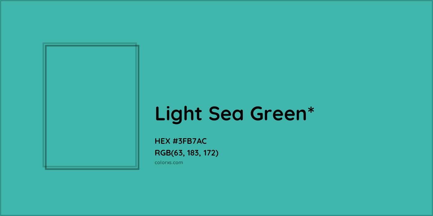 HEX #3FB7AC Color Name, Color Code, Palettes, Similar Paints, Images