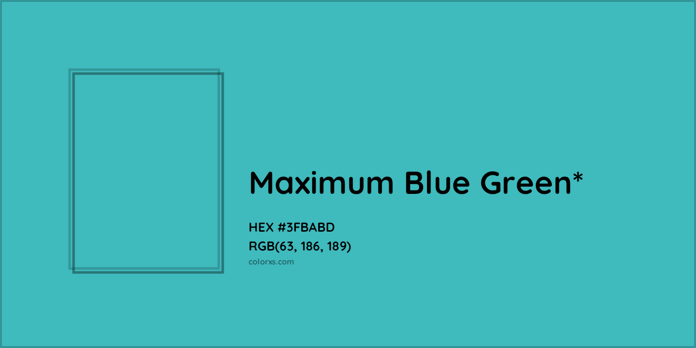 HEX #3FBABD Color Name, Color Code, Palettes, Similar Paints, Images