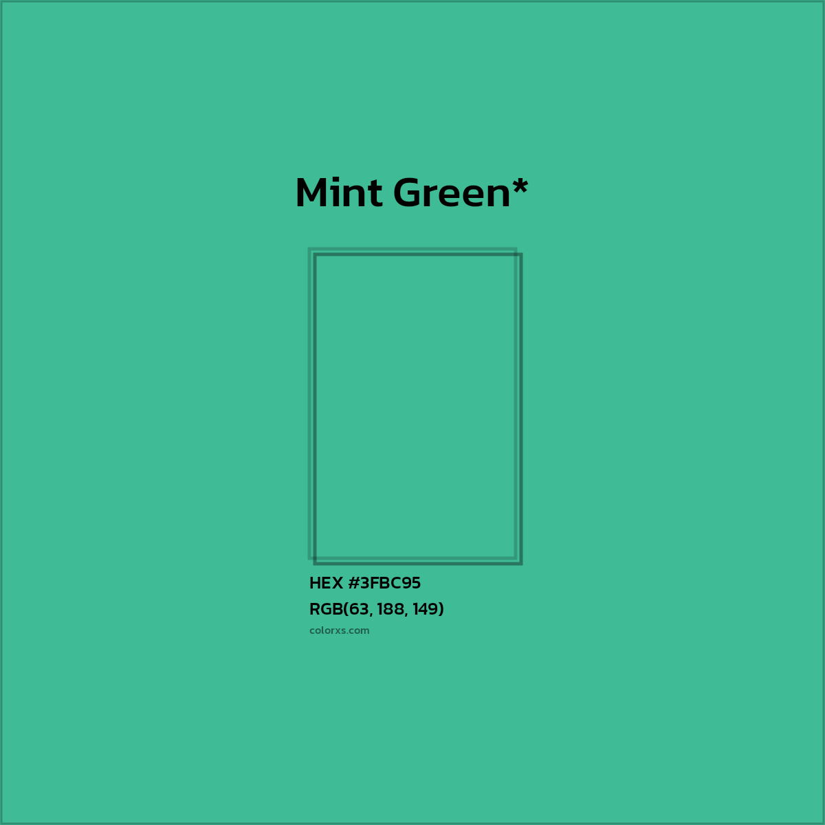 HEX #3FBC95 Color Name, Color Code, Palettes, Similar Paints, Images