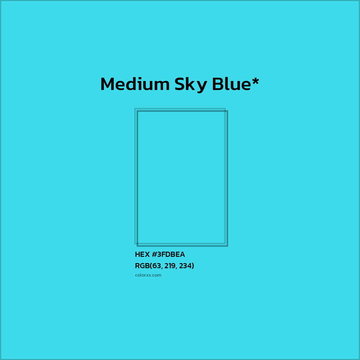 HEX #3FDBEA Color Name, Color Code, Palettes, Similar Paints, Images