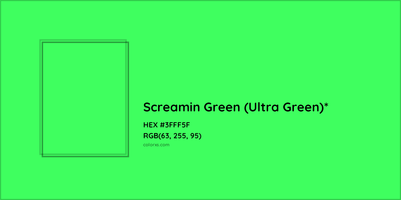 HEX #3FFF5F Color Name, Color Code, Palettes, Similar Paints, Images