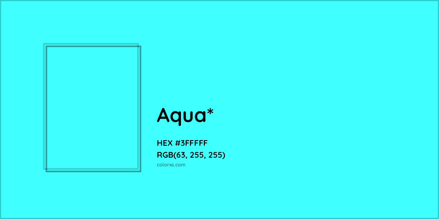 HEX #3FFFFF Color Name, Color Code, Palettes, Similar Paints, Images