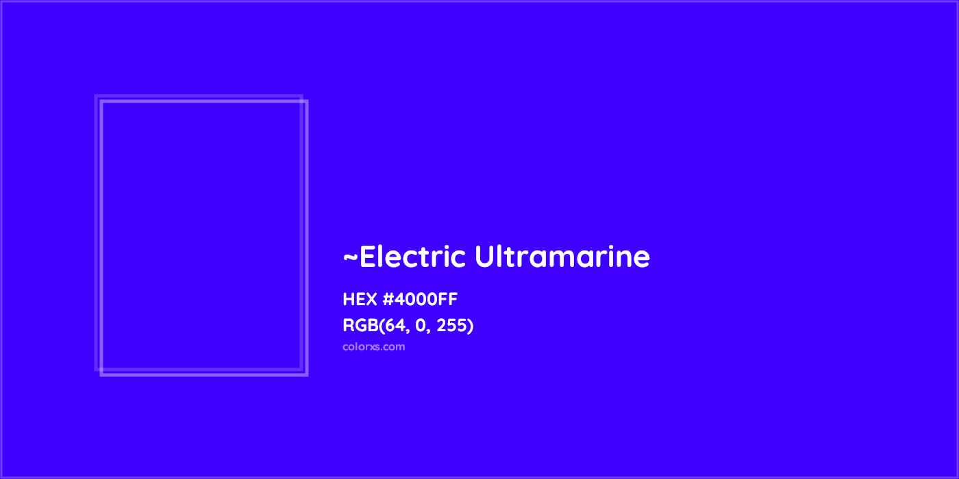 HEX #4000FF Color Name, Color Code, Palettes, Similar Paints, Images