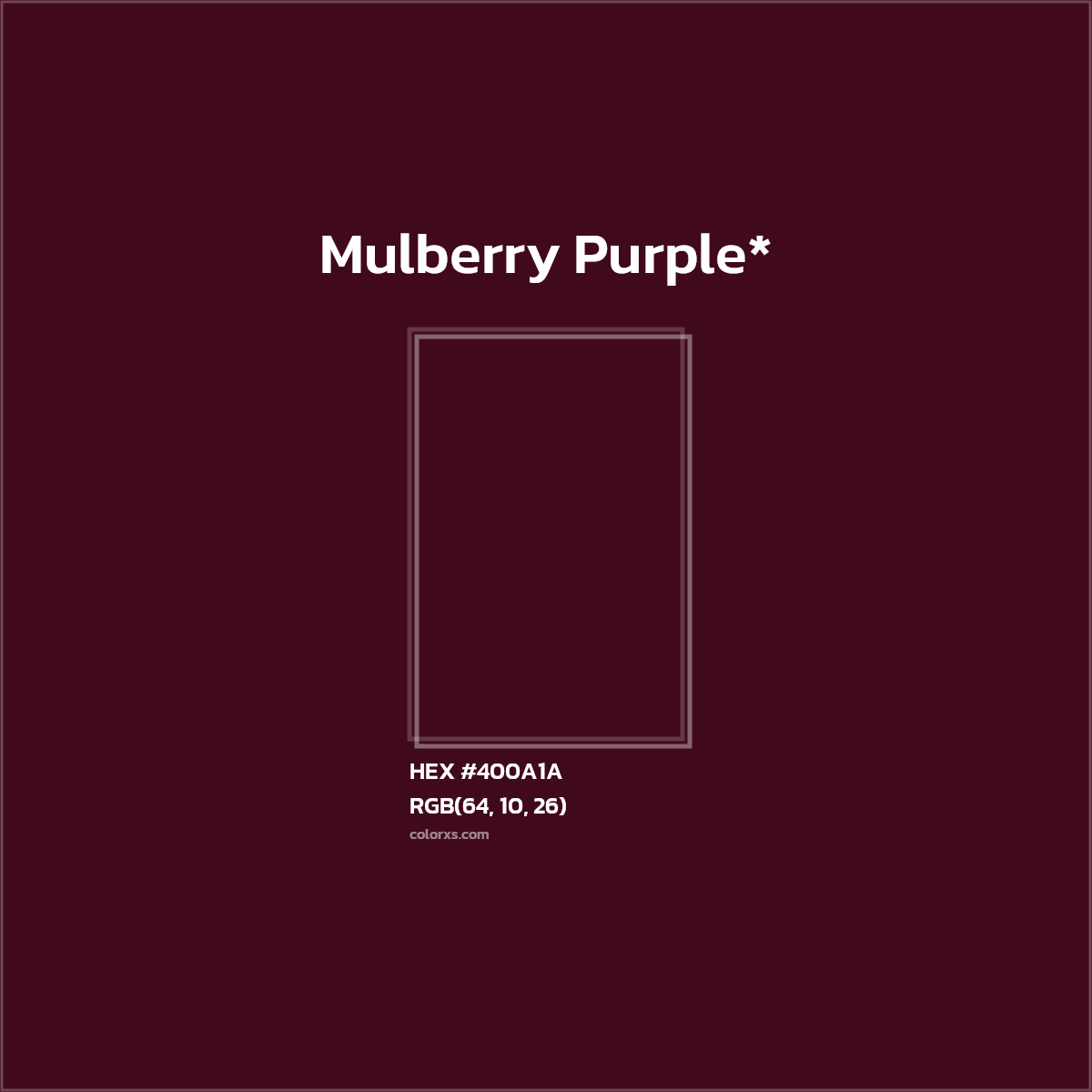 HEX #400A1A Color Name, Color Code, Palettes, Similar Paints, Images