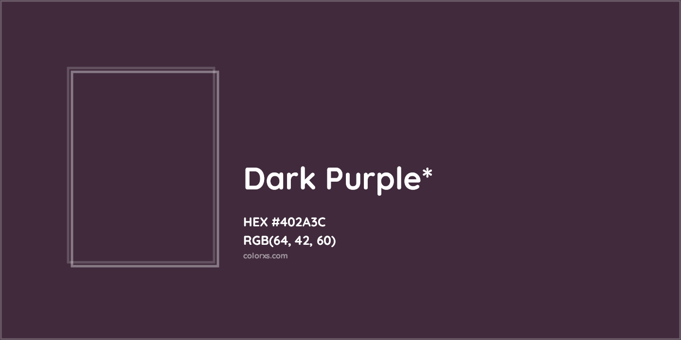 HEX #402A3C Color Name, Color Code, Palettes, Similar Paints, Images