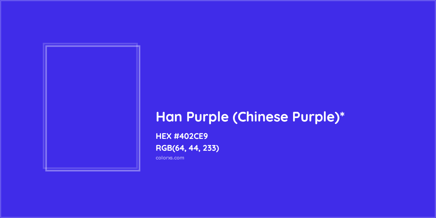 HEX #402CE9 Color Name, Color Code, Palettes, Similar Paints, Images