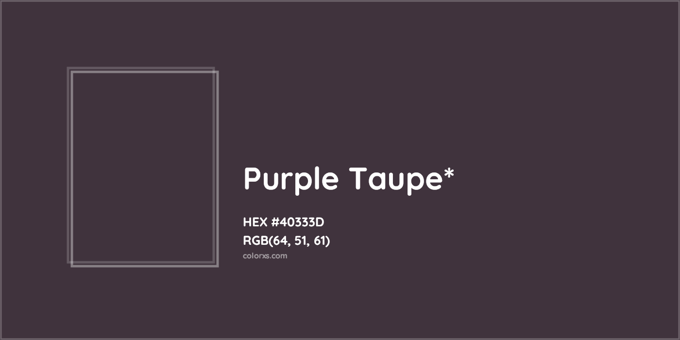 HEX #40333D Color Name, Color Code, Palettes, Similar Paints, Images