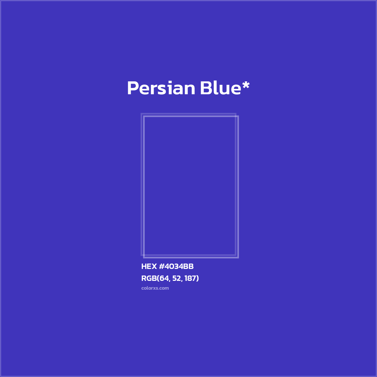 HEX #4034BB Color Name, Color Code, Palettes, Similar Paints, Images
