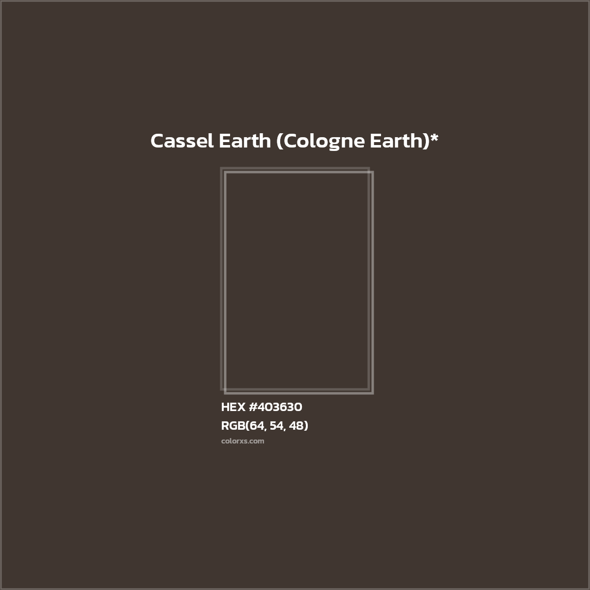 HEX #403630 Color Name, Color Code, Palettes, Similar Paints, Images