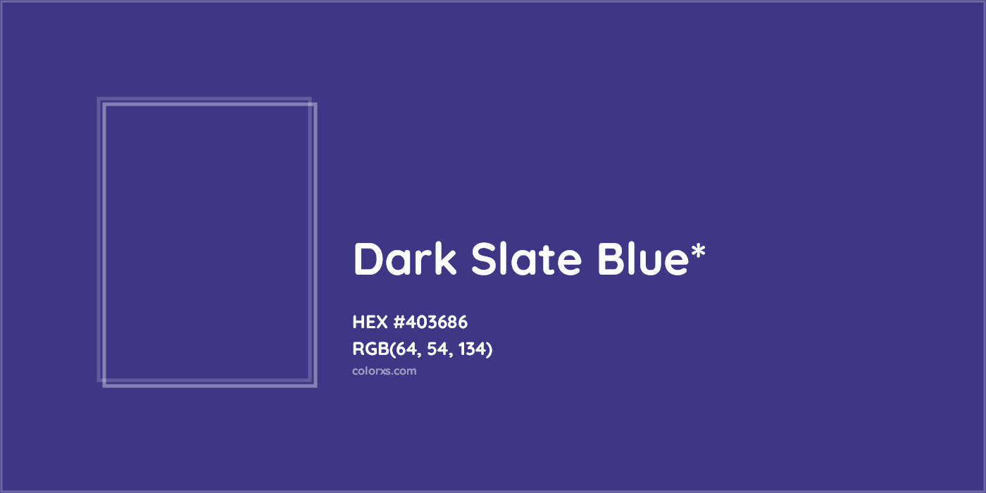 HEX #403686 Color Name, Color Code, Palettes, Similar Paints, Images